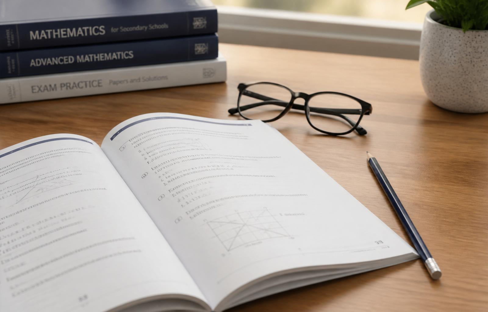 مكتب أكاديمي ودفتر اختبارات